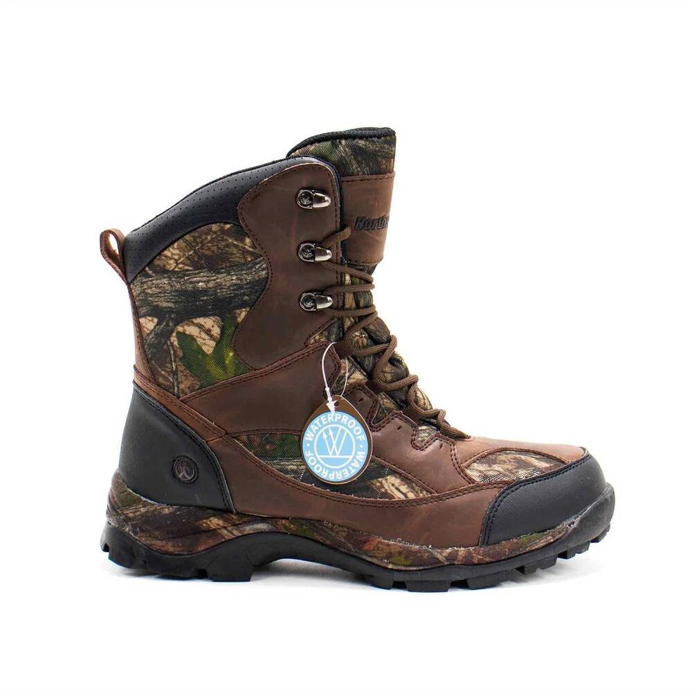NEW NORTHSIDE men's renegade waterproof hunting boots in brown camo - Picture 1 of 8